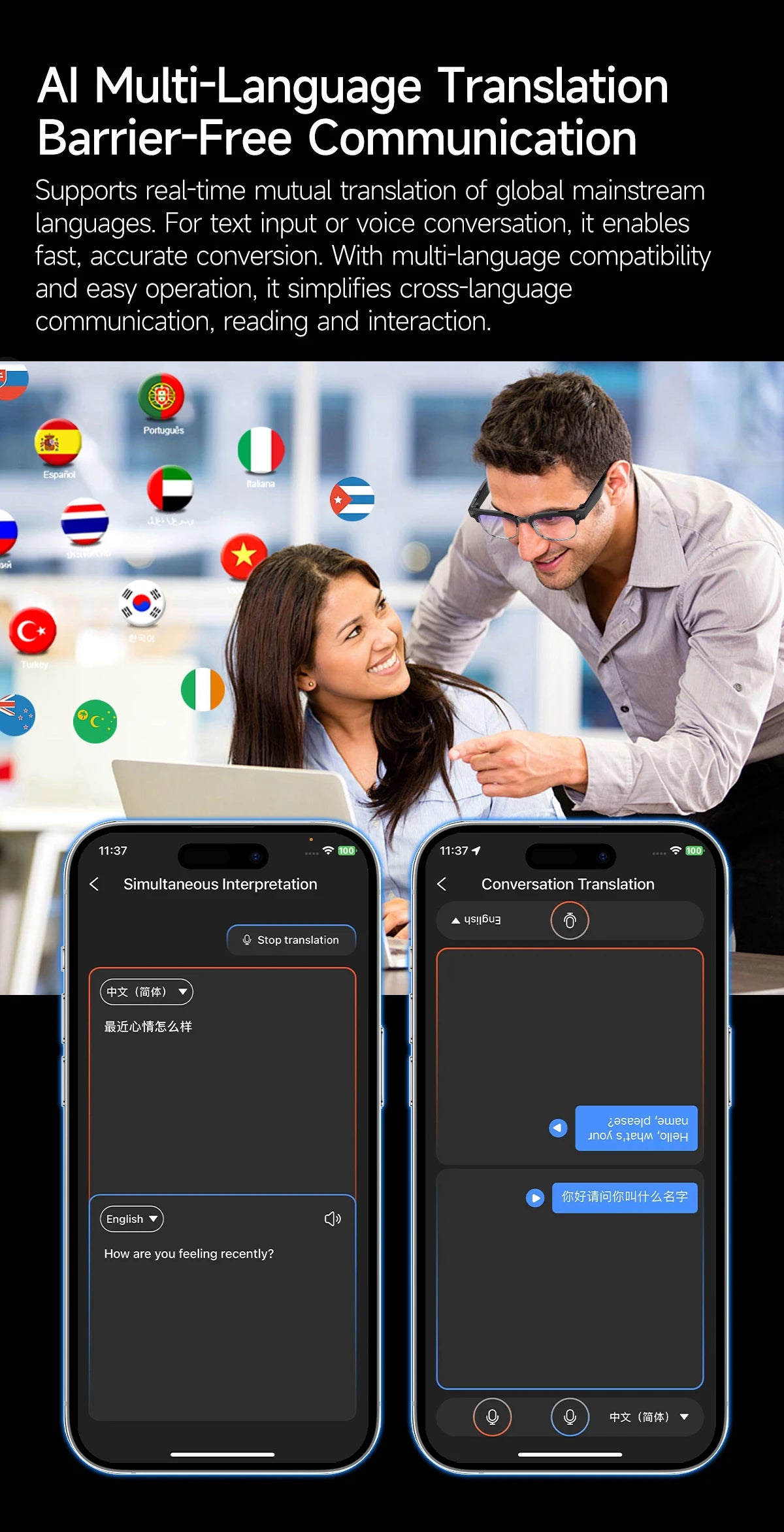 NovaHub AI Smart Glasses