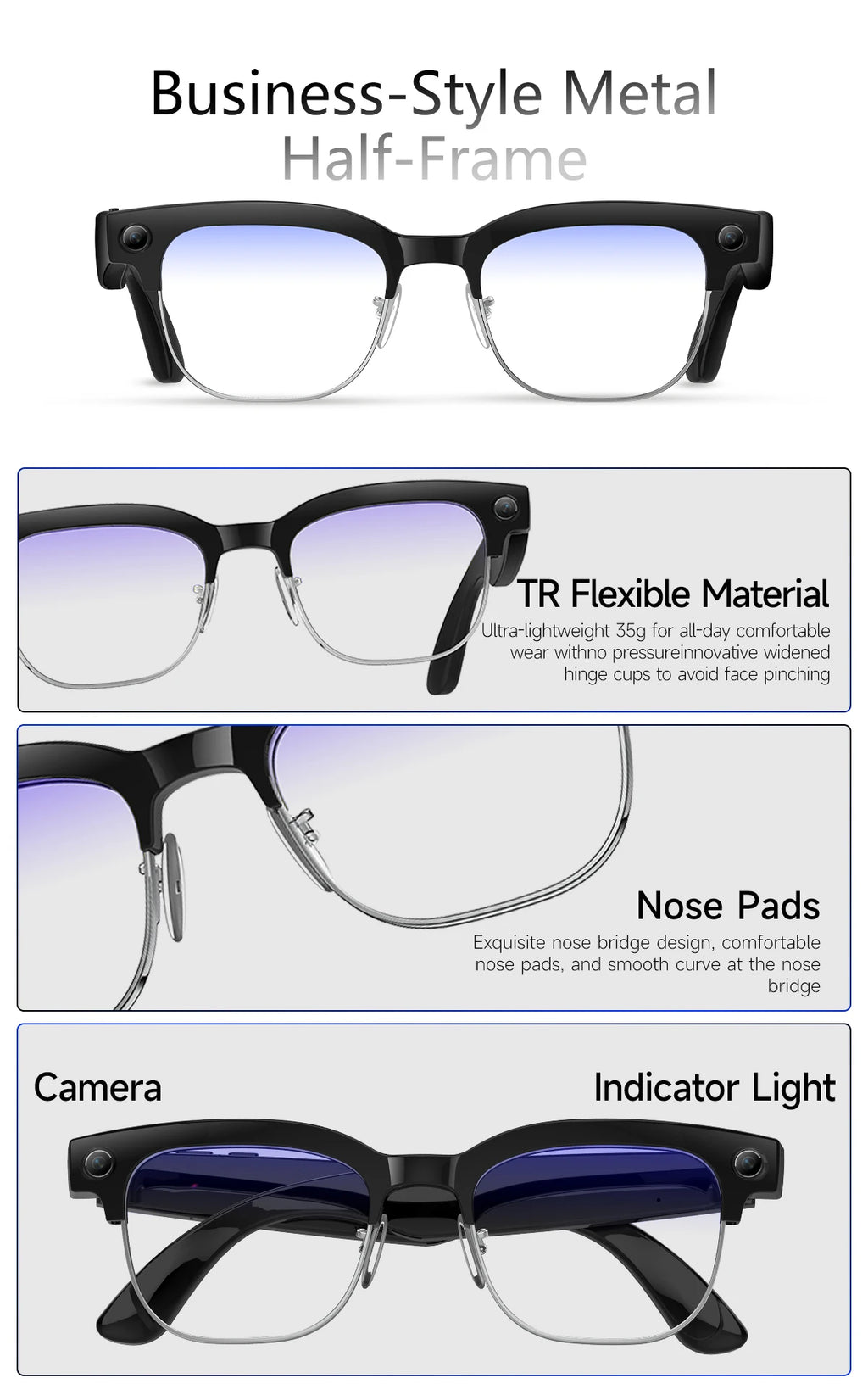 NovaHub AI Smart Glasses