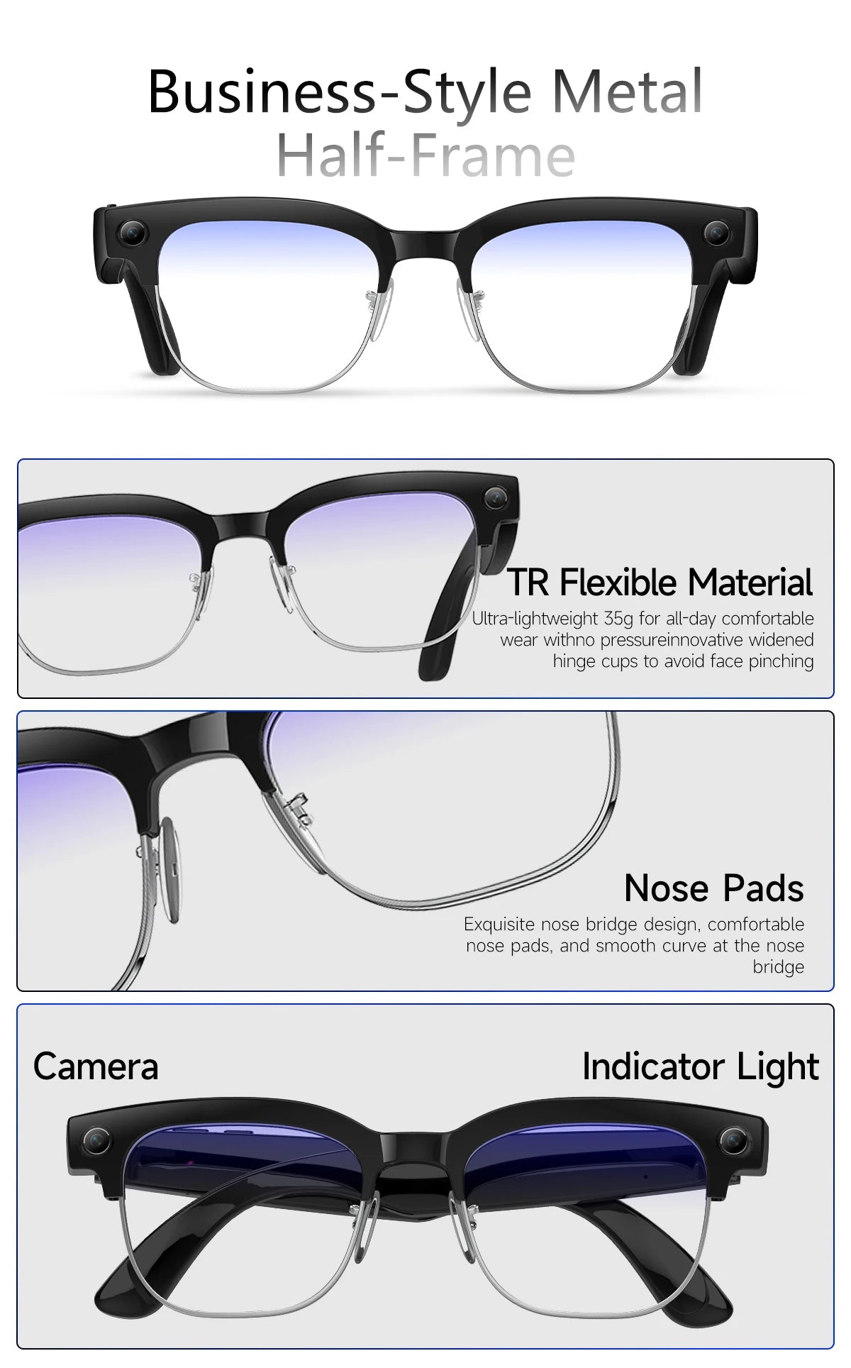 NovaHub AI Smart Glasses