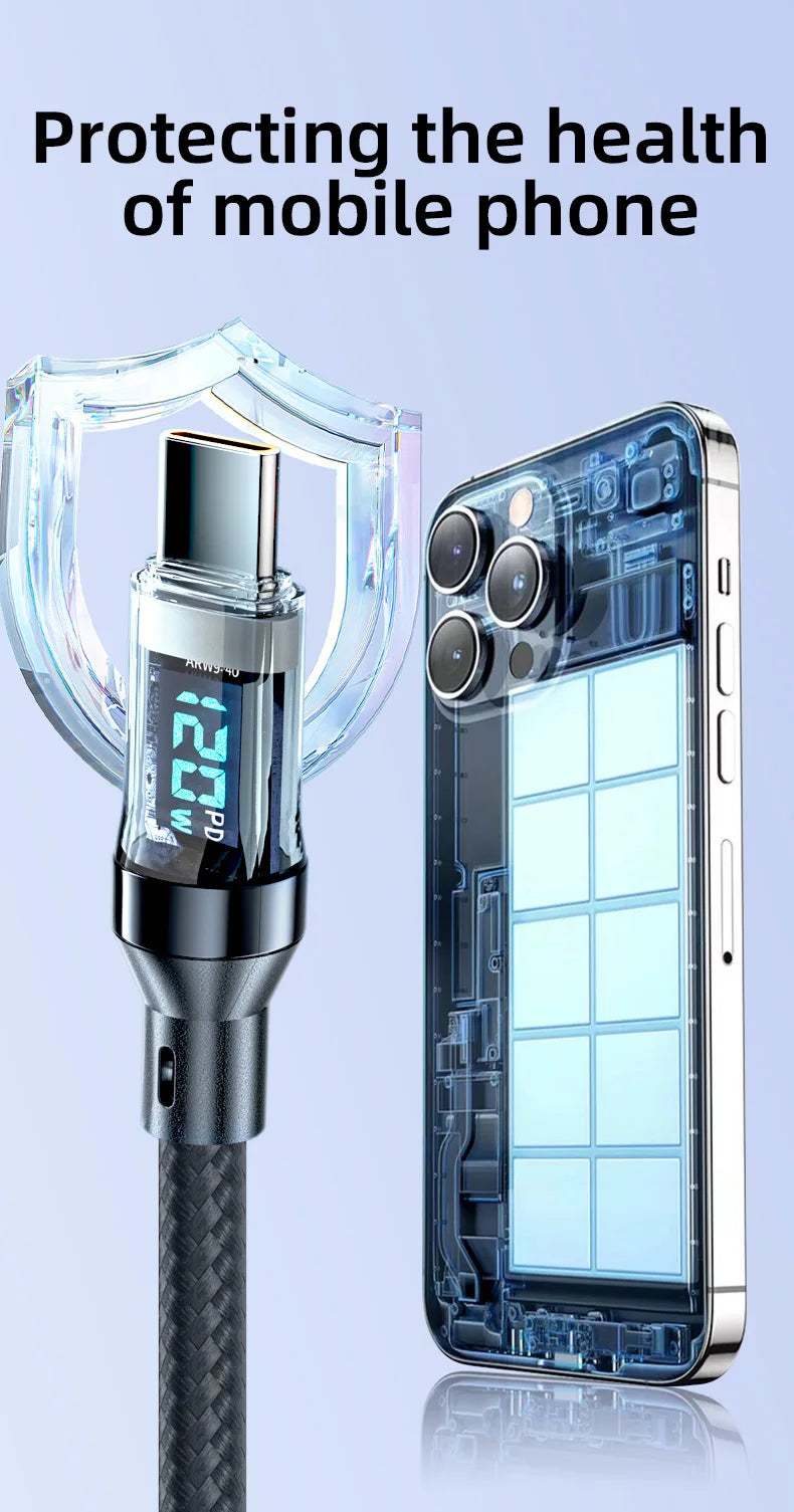 NovaHub 120W LCD Fast Charging Cable