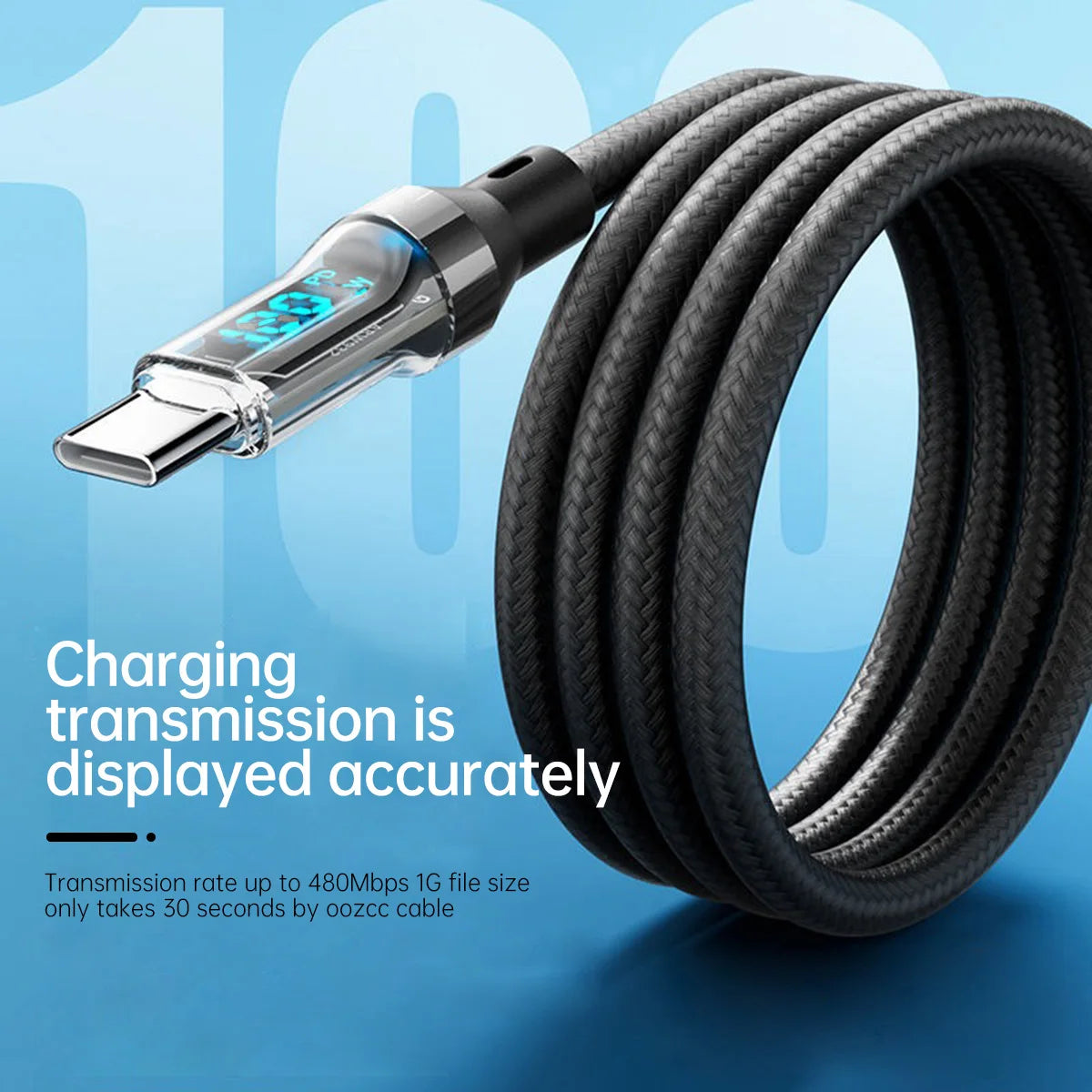 NovaHub 120W LCD Fast Charging Cable